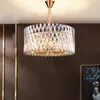 Avrupa Modern Kristal Kolye Lambaları LED Işık Yemek Yatak Odası Oturma Odası Asılı Lambalar Ev Kapalı Aydınlatma Çapı 40cm/50cm/60cm