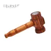 Cournot Hammer Shape Handmade Wood Smoking Pipe With Metal Smoking Bowl 100MM Creative Design Wood Tobacco Pipe Pocket Size