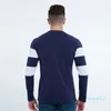 Varm Försäljning Ny Höst Vinter Mens Långärmad T-shirt O Neck Spandex Casual Striped T Shirt För Män Designer T Shirt Asiatisk Storlek