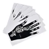 Henna Tattoo Stencils Mehndi India Henna Tattoo Stencil Kit för handmålning Finger Body Paint 6pcs Tillfälliga tatueringsmallar5702533