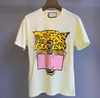 2023 Tişört Ggity için Yaz Kadınlar Ggsity Mens Tshirts Mektuplarla Hayvan Baskılı Tasarımcı Kısa Kollu Lady Tee Shirt Sıradan Üstler Giyim 2 Renk M-2XL