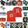 Niestandardowe Miami Hurricanes Piłka nożna Jersey NCAA College Rousseau Jarren Williams Dallas Jeff Thomas Cam'ron Harris Jim Kelly K.j. Osorn Perry.