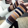 Kvinnors Tröjor Turtleneck Sweater Kvinnor Patchwork Casual Slim Ribbed Enkel Kvinnor Vinter Basic All-Match Knitter Varm Koreansk stil Pullov