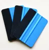 1pc Auto Styling Vinyl Carbon Venster Ijs Remover Cleaning Wash Auto Schraper Met Vilt SqueeGee Tool Film 10x7cm