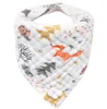 The latest 42X27CM size towel, many styles to choose from, baby bib gauze eight-layer triangle towels