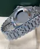 남성 시계 41mm 기계식 얼음 블루 다이아몬드 베젤 228396 자동 골드 실버 스틸 팔찌 패션 럭셔리 손목 시계