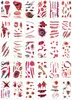ハロウィーンのタトゥーステッカーシミュレーションいたずら血の傷の入れ墨の創傷の瘢痕ハロウィーン特殊効果化粧ボディ塗装防水タトゥー