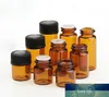 Wholesale Mini Essential Oil Glass Bottles With Orifice Reducer Screw Cap Small Sample Amber Vials 2ml 2000pcs/lot In Stock
