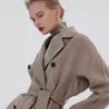 2020 donne maglione di cachemire inverno acqua increspatura doppio lato cappotto con cintura donna cardigan in puro cashmere giacca a maglia cappotto di lana invernale