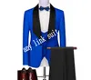 Alta Qualidade Champagne Paisley Noivo TuxeDos Xaile Groomsmen Mens Suits Casamento / Prom / Jantar Blazer (jaqueta + calça + colete + gravata) K526