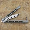 Theone Balisong EX-10 EX10 バタフライトレーニングナイフ鋭くないチタンハンドルブッシュスイングトレーナージルトナイフトリトンイカヘビシーモンスターキメラ