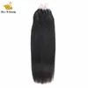 Extensão do cabelo cutícula Alinhados Humano Grosso Bundle natural, preto Brown reto de seda de Loop Micro anel cabelo 1g / Strand 100 costas 10-24