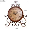NOOLIM europeo antiguo de lujo de hierro reloj sala de estar hogar Vintage reloj de mesa reloj Retro romano Digital escritorio adornos Y200407