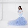긴 소매 가운 레이스 맥시 임신 한 여성 의류 사진 임신 드레스 출산 드레스 사진 촬영을 위해