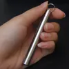 Fashion Keychain Portable Titanium Steel Metal Pocket Toothpick Holder with Traveling Key chain Toothpicks Box254S