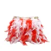 Luxury Real Ostrich Feathers Handväska Tassel Kedja Evenskväskor Kvinnors Påseväska Ladies Day Clutch Party Bröllop Messenger Bag