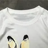 Mode Hommes T-shirt de la célèbre rue de haute qualité de lapin imprimé Pull Polo à manches courtes T-shirts Hommes Femmes Couples Styliste T