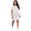 Women S Abbigliamento da 2 pezzi set da pista da pista taglie forti da donna Cropt Shorts Shorts Sumps Summer Two Outfit Casual Tracksuit