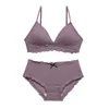 Ensemble de soutien-gorge en coton avec coussinet fin pour filles et adolescentes, ensemble de sous-vêtements pour adolescentes, Lingerie de couleur pure, sous-vêtements pour enfants 13021