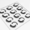 NYA 12PAIRSBOX FAUX Mink Eyelashes 510mm Kort naturligt tjockt återanvändbart handgjorda Mink Eye Lashes Extension Full Strip Lashes Set1396405