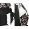 Moda saco do bebê para a mamãe leopardo saco de fraldas mochila viagem à prova dwaterproof água fralda mudando sacos maternidade2893638