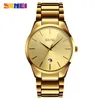 2020 Skmei Men Heken luxe gouden stalen armband Quartz polshorloges Datum Time Male klok waterdicht horloge reloj hombre 9140 T22550720