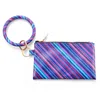 PU Keychain Armband Wallet Läder Tassel Pendant Handväska Leopard Solros Tryckarmband Ladies Bag Gift