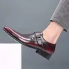 2020 cuir verni hommes mocassins robe de soirée de mariage chaussures noir vert moine sangle décontracté mode hommes sans lacet chaussures Y5-46