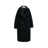 Teddy Bear Overcoat Faux Fur Coat Winter Warm Warm Sheepes Coat for Women Long Pockets بالإضافة