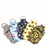 Neoprene Hand Sanitizer Bottle Holder 30ml Lipstick Holders Lip Cover Handbag Keychain Pouch Chapstick Holder Party Favor M2545