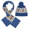 DHL 5 Colors Ins Baby Kids Jongens Girls Caps Beanies With Scraf 2Pieces Set Dinosaur Christmas Desginers Winterkinderen SCRAVE9319505