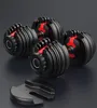 US Stock Adjustable Dumbbell 5525lbs 24KG Fitness Workouts Dumbbells Weight Build Tone Your Strength Muscles Outdoor Sports Equi6981824