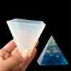 4サイズの透明なピラミッドシリコンカビdiy樹脂装飾クラフトホームデコレーションジュエリー金型石鹸金型樹脂型Re257y