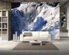 Romantisch landschap 3d behang grote waterval en prachtige landschap achtergrond muur interieur decoratie zijde muurschildering behang