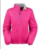 Morbido pile femminile osito giacca rosa bianca moda giacche all'aperto nastro nero antivento Nero Bianco Outwear Coat signore scendere con gli sci Coa