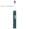 Sonic elektrisk tandborste med 5 ersättningsborste huvuden Batteri Ultraljud Tänder Borste Djuprengöring Soft-Bristle 19000Time / min