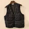 #8825 Autumn Jacket Multifunctional Waistcoat Tooling Pocket Vest Zipper All-match Waistcoats 5 Colors M-2XL