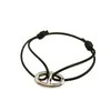 Lyxdesigner smycken kvinnor armband silver guld färg rep hand rem sträng armband för män bijoux mode smycken98286567426096