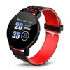 119 Plus smart armbandsarmband Band Fitness Sports Tracker Meddelanden Påminnelse Färg Skärmvattentät smartur för Android iOS