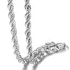 Chaines Collier de couleur en argent or argenté pour hommes Femmes 3/5 / 7 mm Chaîne de liaison en acier inoxydable 22 pouces en gros LKNM178A1 MORR22