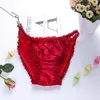 Kvinnors trosor sexig kvinna siden sömlösa satin trosor underbyxor lady's plus size ladies knickers korta underkläder251k