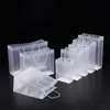 maquillage Sacchetto regalo in plastica PVC satinato con manici sacchetto in PVC trasparente impermeabile borsa trasparente borsa bomboniere borsa per cosmetici logo personalizzato
