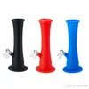 Silicone bong with metal downstem Diffuse coloured Portable foldable Smoking Water bongs 235 mm hookahs