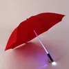 Paraplyer LED Light Saber Up Laser Sword Golf Byte på axeln / Inbyggd Torch Flash Paraply TQ