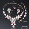 Moda AB GEM Crystal Choker Naszyjnik dla kobiety Naszyjniki kolczyki Kołnierz pierścienia Bransoletka Boho Biżuteria