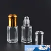 3ml 6ml 유리 에센셜 오일 여행 병 10ml 12 ml 빈 롤 리필 가능한 향수 병 철강 롤러 볼 컨테이너 30pcs