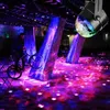 Bärbara Laser Stage Lights Disco RGB Seven Mode Lighting Mini DJ Laser med fjärrkontroll för Christmas Party Club Projector via Express