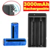 Super Bright 80000LM ficklampa Tactical Rechargeable Upgraded T6 LED Torch Zoomable 5 lägen SOS + 2x 18650 Batteri + Laddare