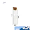 50 X Mini Vacío 2.5ML 3ML 4ML 5ML 6ML 13ML Tubo de vidrio transparente con corcho Pequeños contenedores de tubo con corcho Viales con tapón de corcho