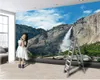 3D壁画の壁紙3D風景壁画壁紙雄大な山々の滝ロマンチックな風景装飾的なシルク3D壁紙